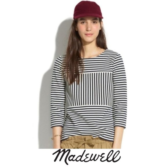 Madewell Tops - Madewell | Stripe Gallerist Ponte Top